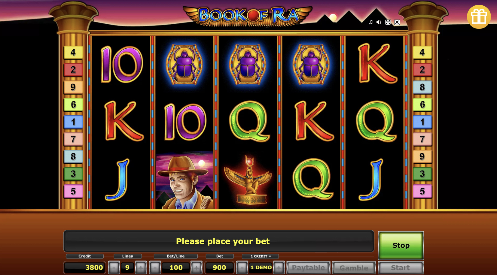 Скриншот Book of Ra Magic